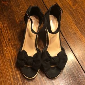Old Navy Shoes - Black bow wedges Old Navy Shoes - Black bow wedges
